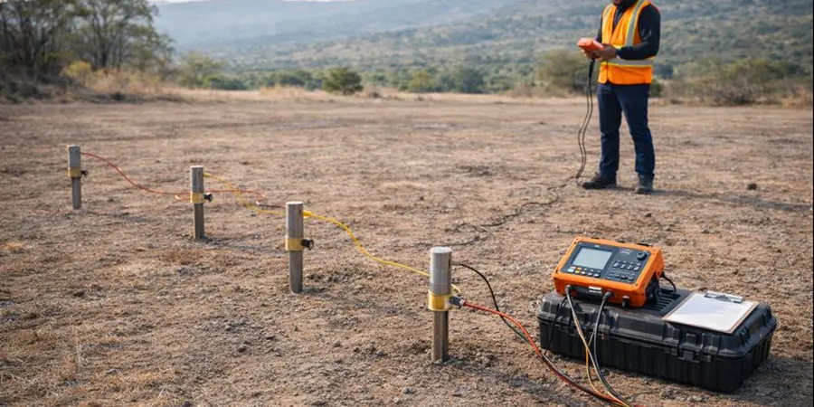 Elektrische Widerstandsmessung / VES in Potsdam: Baugrundbewertung durch Geoelektrik